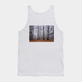 Winter landscape with frost on trees Tank Top